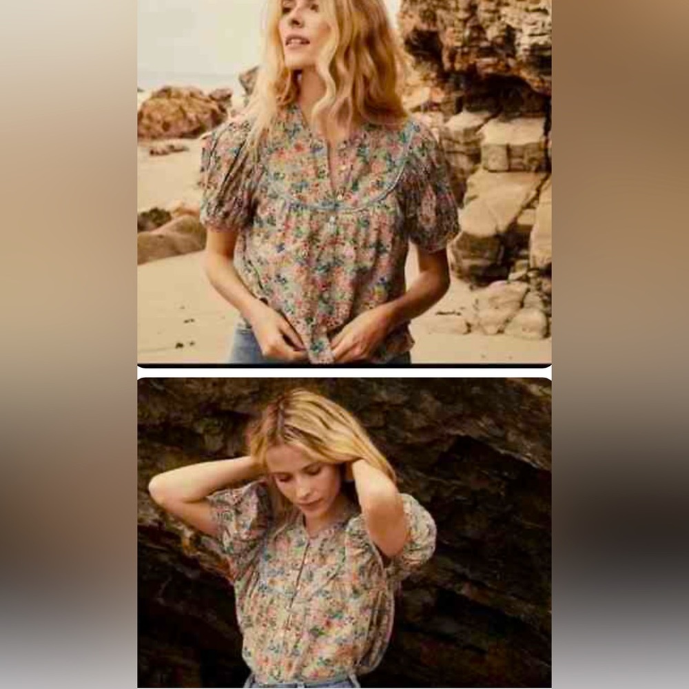 Doen Brenna Top - Cream Lady Bird Floral